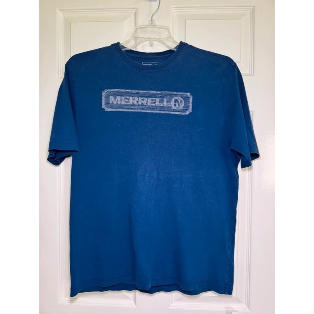 Men's Merrell logo blue t shirt M